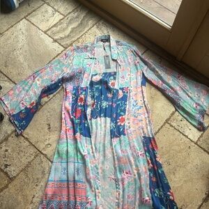 Tolani Multicolor Floral Kimono